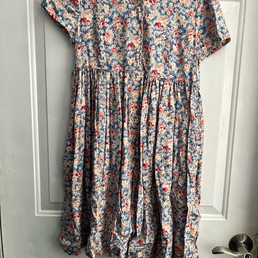 Polo by Ralph Lauren Floral Kids Dress - Blue and Red